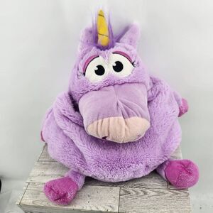 Tummy Stuffers Lilac Purple Sparkly Unicorn Storage Stuffed Animal Plush